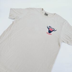 Coors Banquet Beer Rodeo Bull Horns Graphic Tee Men's Top